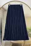 Kırışık Etek Lacivert