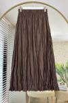 Kırışık Etek Kahverengi