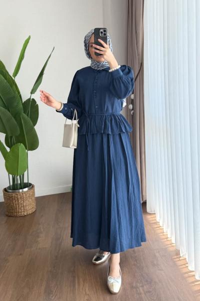 Melinda Etekli Takım Lacivert