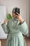 Lara Bağlamalı Elbise Yeşil