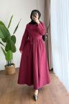 Lara Bağlamalı Elbise Bordo