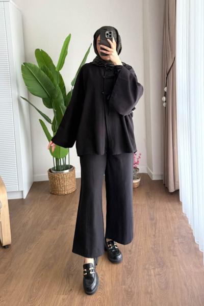 Nice Keten Takım  Siyah