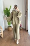 Nice Keten Takım  Yeşil