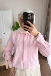 Shine Taşlı Gömlek  Pembe