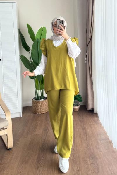 Erva Üçlü Takım  Yağ Yeşili