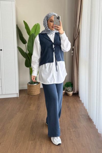 Maple Üçlü Takım  Lacivert