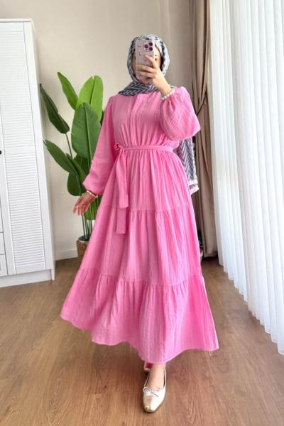 Belinda Begonya Elbise Pembe