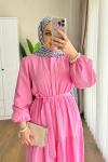 Belinda Begonya Elbise Pembe