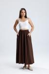 Beli Lastikli Milan Etek Kahverengi