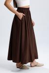 Beli Lastikli Milan Etek Kahverengi
