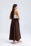Beli Lastikli Milan Etek Kahverengi