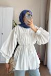 Beli Tünelli Tunik Ekru