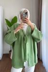 Önü Bağcıklı Kimono Yeşil
