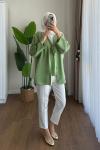 Önü Bağcıklı Kimono Yeşil