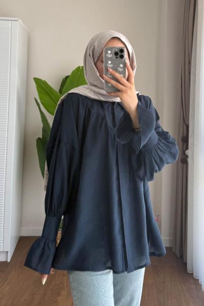 Fiona  Modal Gömlek Lacivert