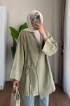 Yan Bağlamalı Kimono Yeşil