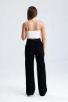 Likralı Palazzo Jean Siyah