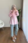 İncili Poplin Tunik  Pembe