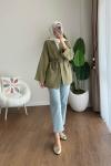 Müslin Kimono Koyu Yeşil