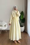 Dora Müslin Elbise  Sarı