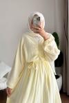 Dora Müslin Elbise  Sarı