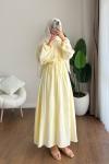 Dora Müslin Elbise  Sarı