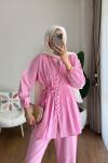 Modal Piliseli Takım  Pembe