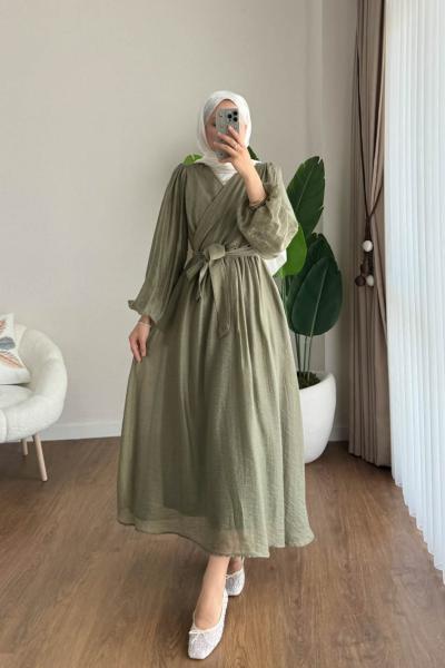 Liya Modal Elbise Yeşil