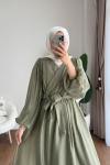 Liya Modal Elbise Yeşil