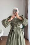 Liya Modal Elbise Yeşil