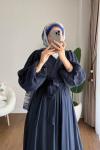 Liya Modal Elbise Lacivert
