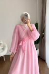 Liya Modal Elbise Pembe