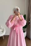 Liya Modal Elbise Pembe