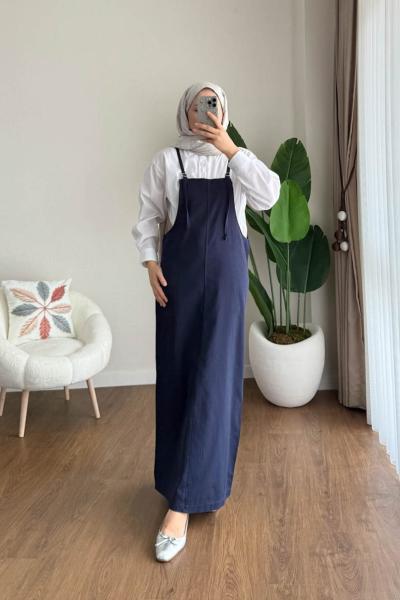 İpli Gabardin Jile Lacivert