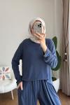 Şalvar Pantolonlu Süprem Takım Lacivert