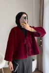 İki bağlamalı Fox Kimono Bordo