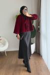 İki bağlamalı Fox Kimono Bordo