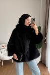 Lolita Kürk Ceket  Siyah