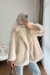 Lolita Kürk Ceket  Bej