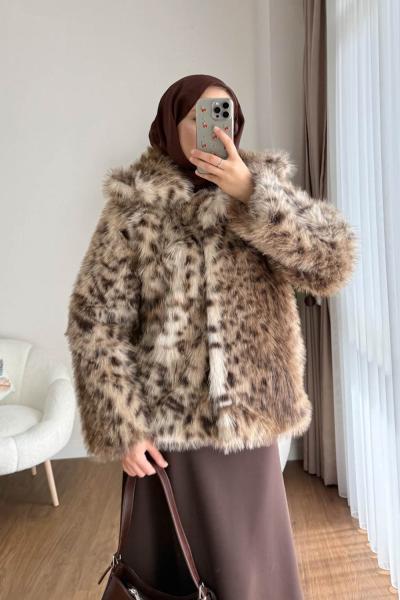 Leopar Kürk Ceket Leopar