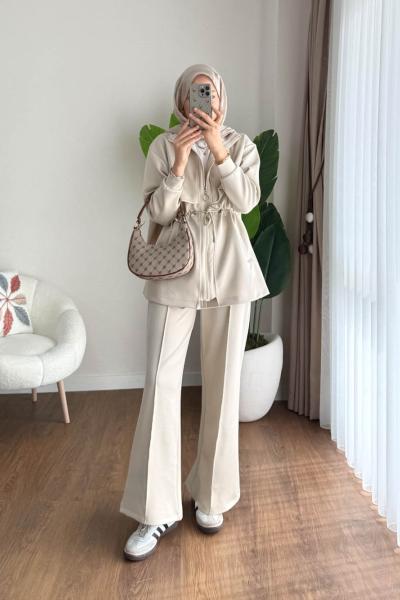 Dolly Pelerin Scuba Takım Bej