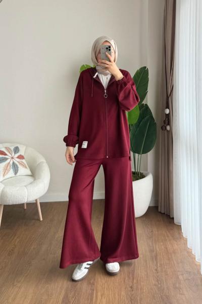 Almila İkili Takım Bordo