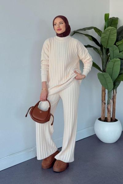 Angora İkili Takım  Krem
