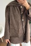 Atkılı Maxmara Ceket Kahverengi