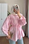 Beli Tünelli Tunik Pembe