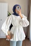 Beli Tünelli Tunik Ekru
