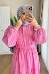 Belinda Begonya Elbise Pembe