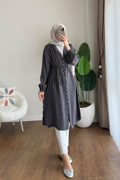 Defne Modal tunik  Füme