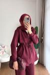 Dolly Pelerin Scuba Takım Bordo