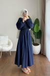 Dora Müslin Elbise  Lacivert